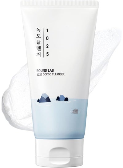 ROUND LAB 1025 Dokdo Cleanser |Low-pH Gentle Face Wash for Sensitive Skin | Hydrating Foam with Deep Sea Water -